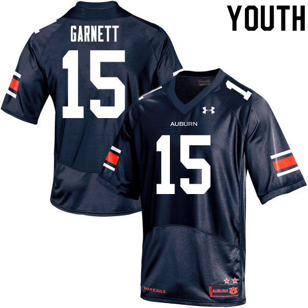 Auburn Tigers Youth Chayil Garnett #15 Navy Under Armour Stitched College 2020 NCAA Authentic Football Jersey CLO1874JN